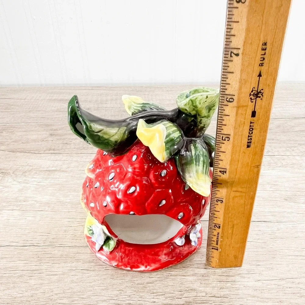 Ceramic Strawberry Sponge Holder - Vintage Strawberry Farmhouse Decor
